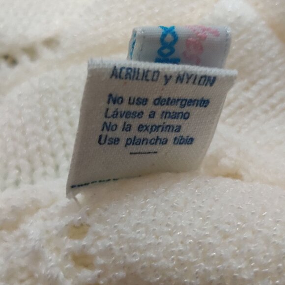 Vitania 12–18M Handmade Vintage Baby Knit Set Sweater Pants Bluebird Mexico Cute - Picture 4 of 11